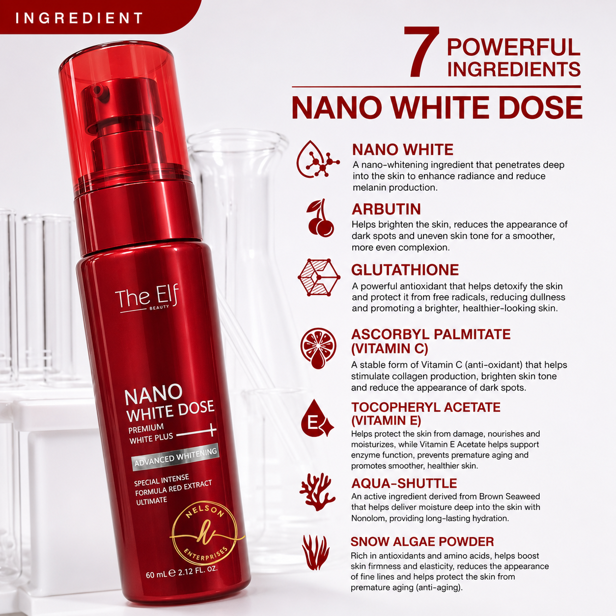 THE ELF Nano White Dose 60ml - Swiss Whitening Serum
