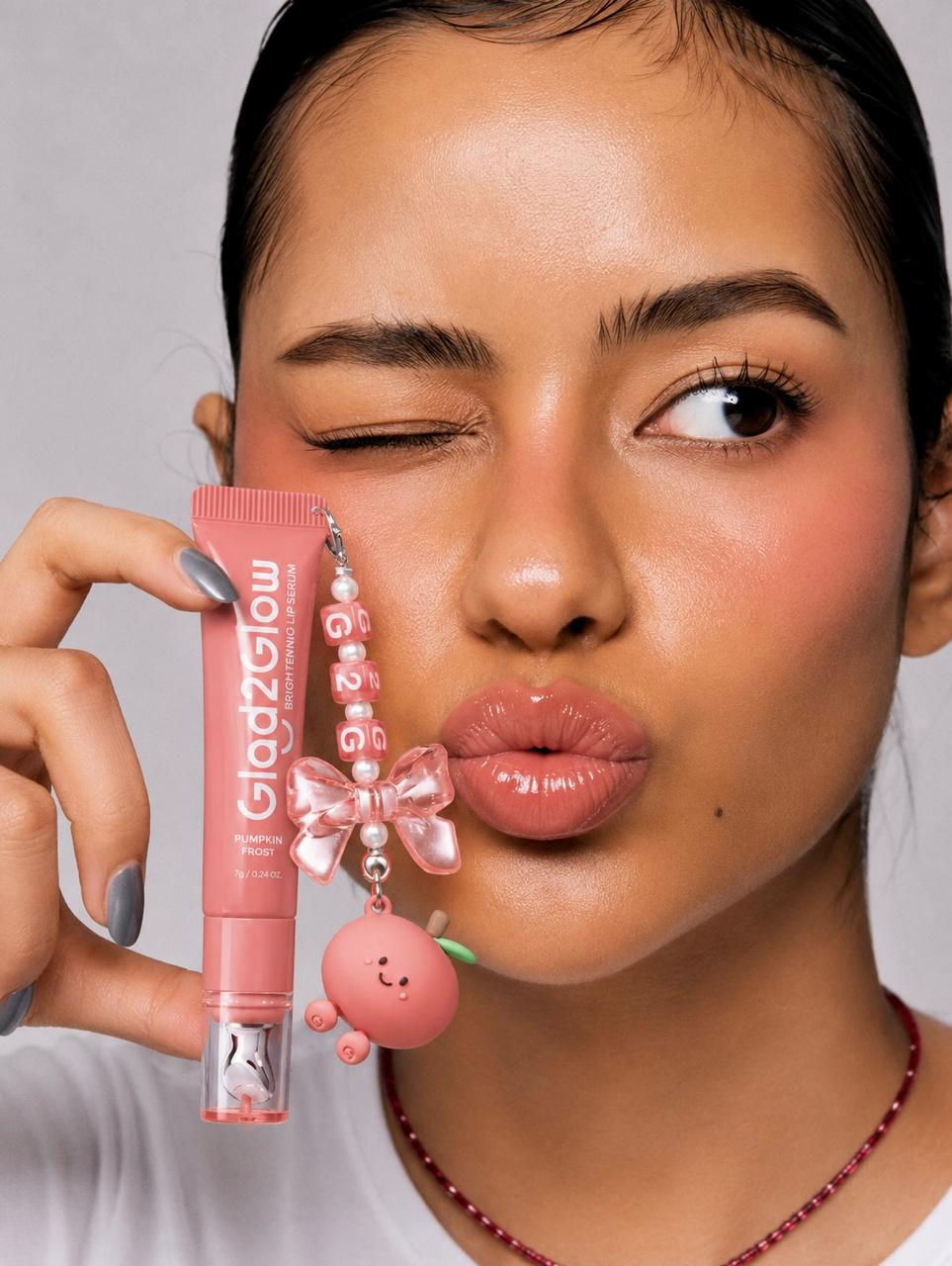 Glad2Glow Brightening Lip Serum with charm