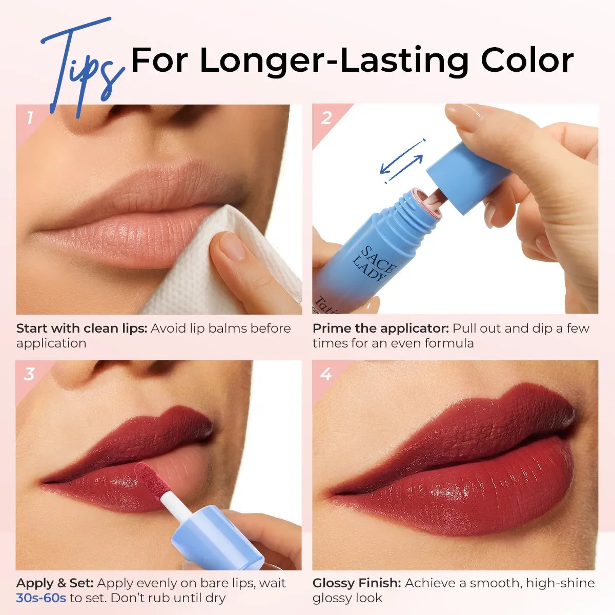 Sace Lady - Tattoo Glossy Lip Tint No-Transfer