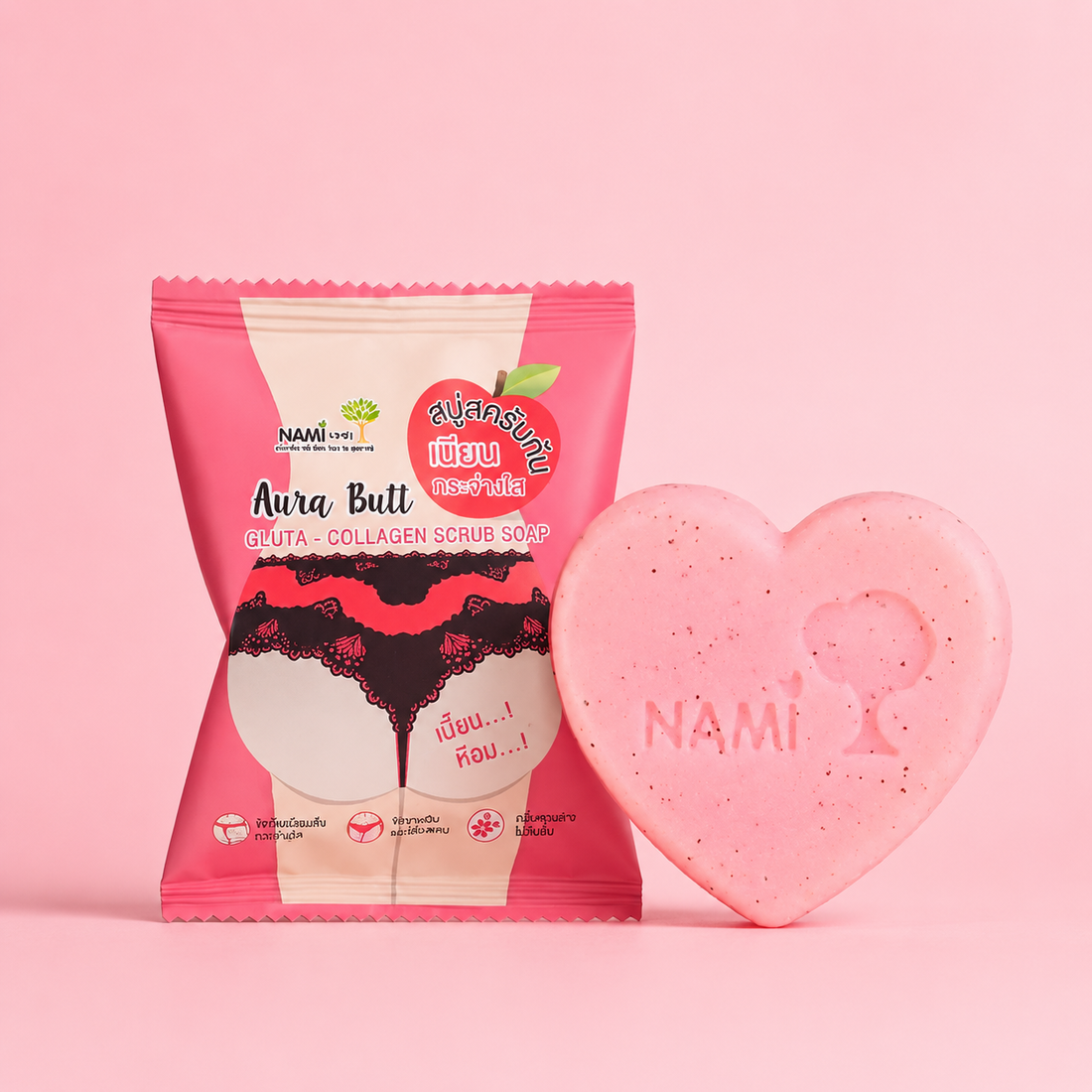 NAMI Aura Butt Gluta-Collagen Scrub Soap – 60g