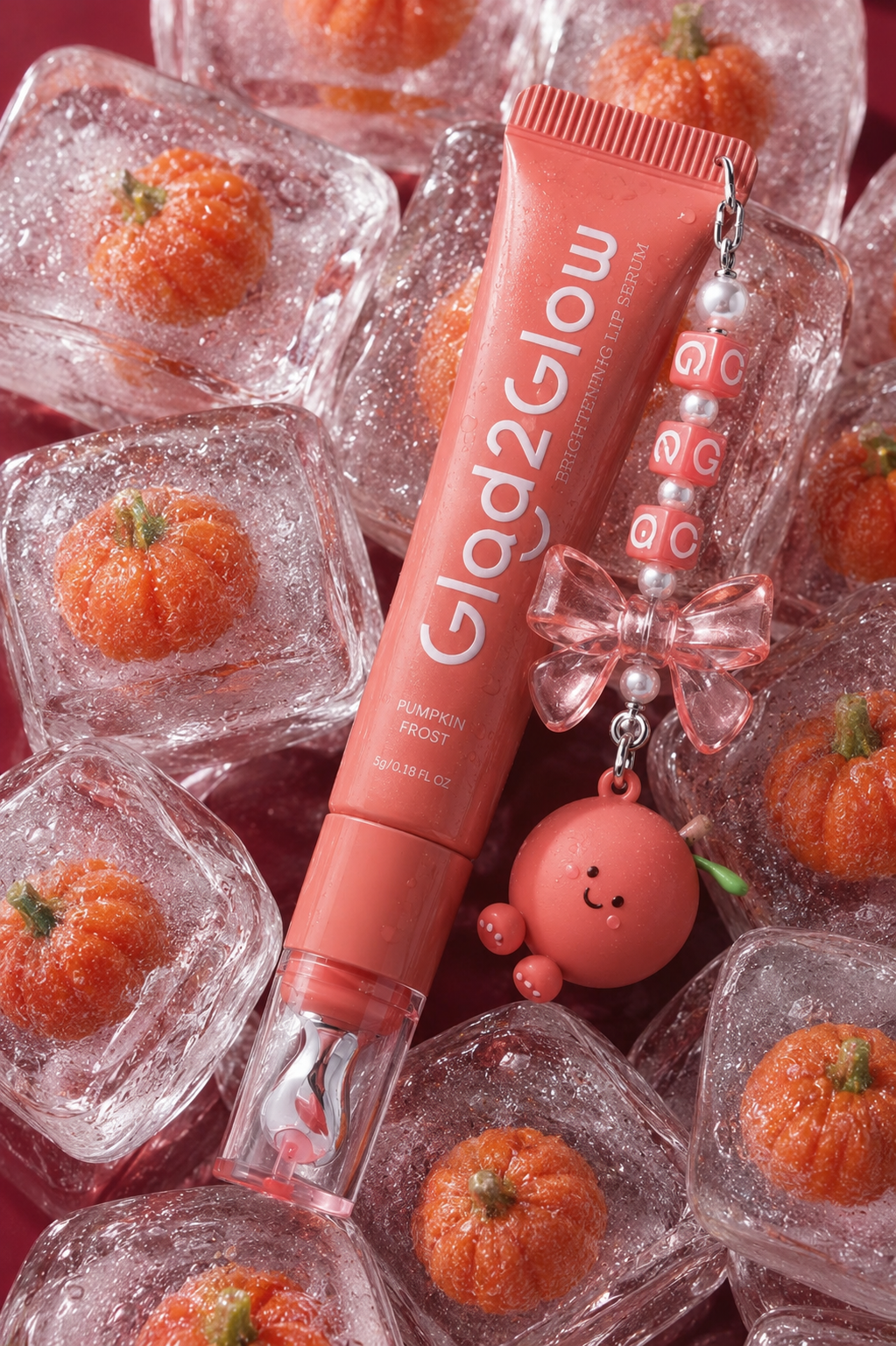 Glad2Glow Brightening Lip Serum with charm
