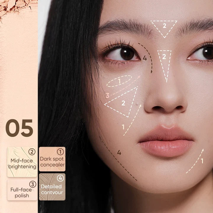 2 IN 1 Highlighter Contour Palette Judydoll