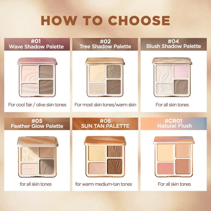 2 IN 1 Highlighter Contour Palette Judydoll