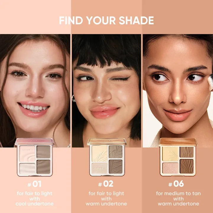 2 IN 1 Highlighter Contour Palette Judydoll