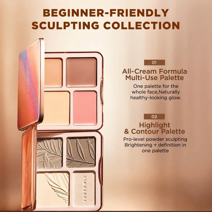 2 IN 1 Highlighter Contour Palette Judydoll