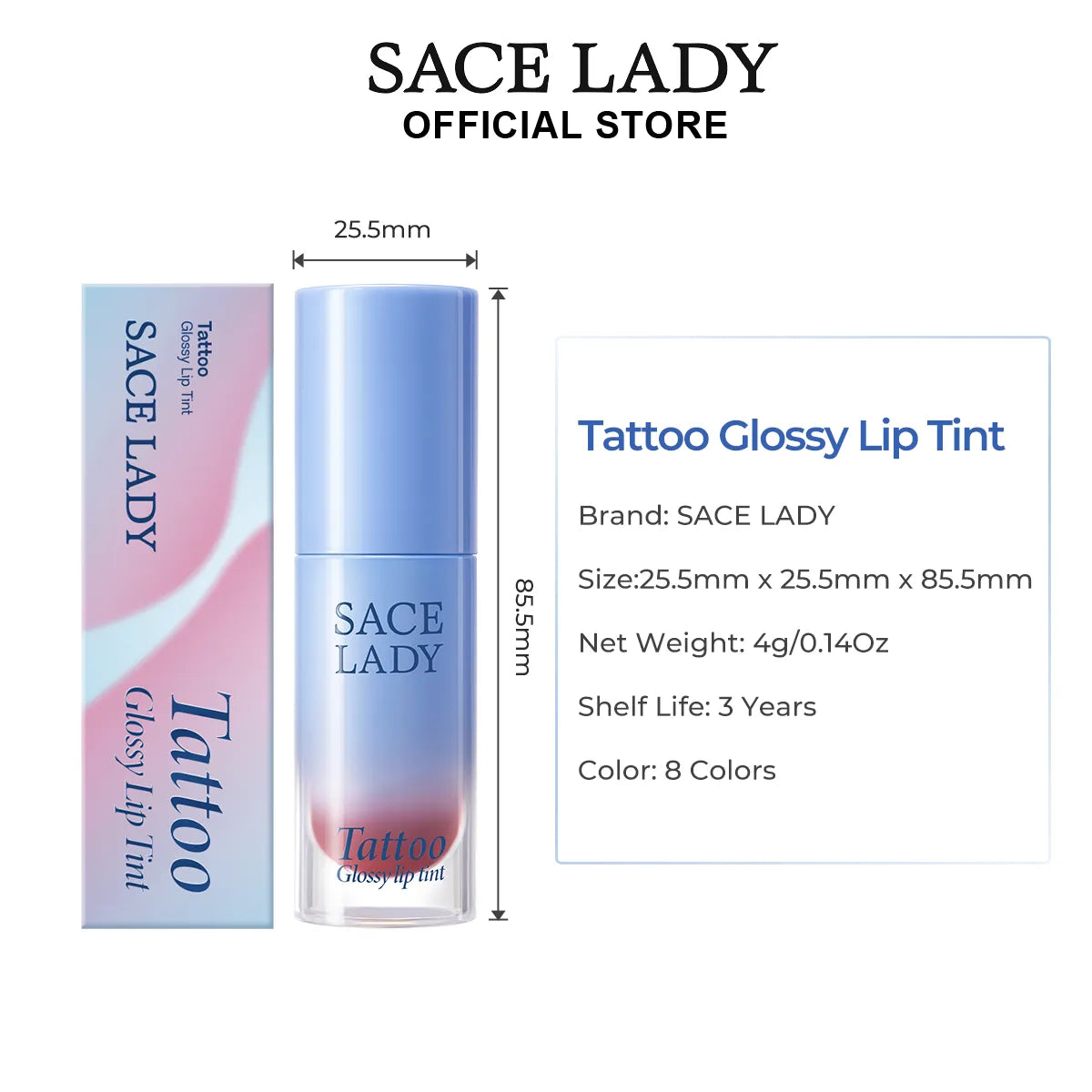 Sace Lady - Tattoo Glossy Lip Tint No-Transfer