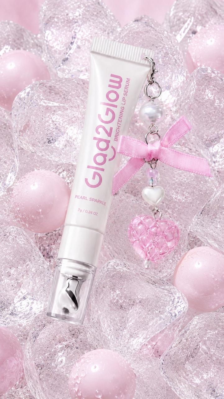 Glad2Glow Brightening Lip Serum with charm