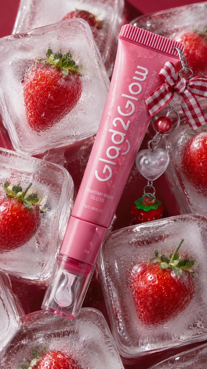 Glad2Glow Brightening Lip Serum with charm
